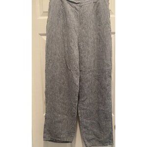 Two Star Dog Womens Linen Wide Leg Pants Sz 10 GrayLightweight Summer